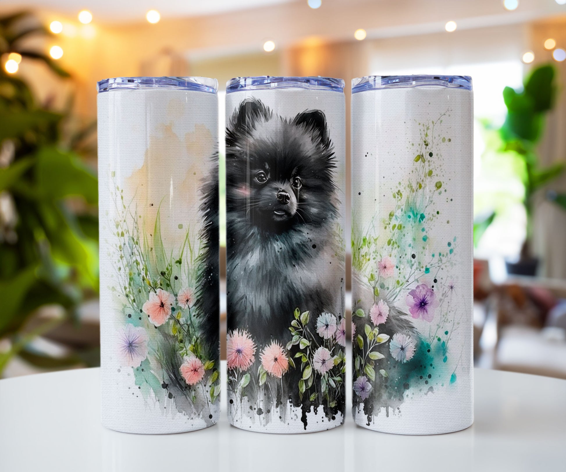 Black Pomeranian Stainless steel tumbler CedarHill Country Market