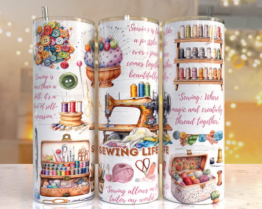 Sewing Life Stainless steel tumbler CedarHill Country Market