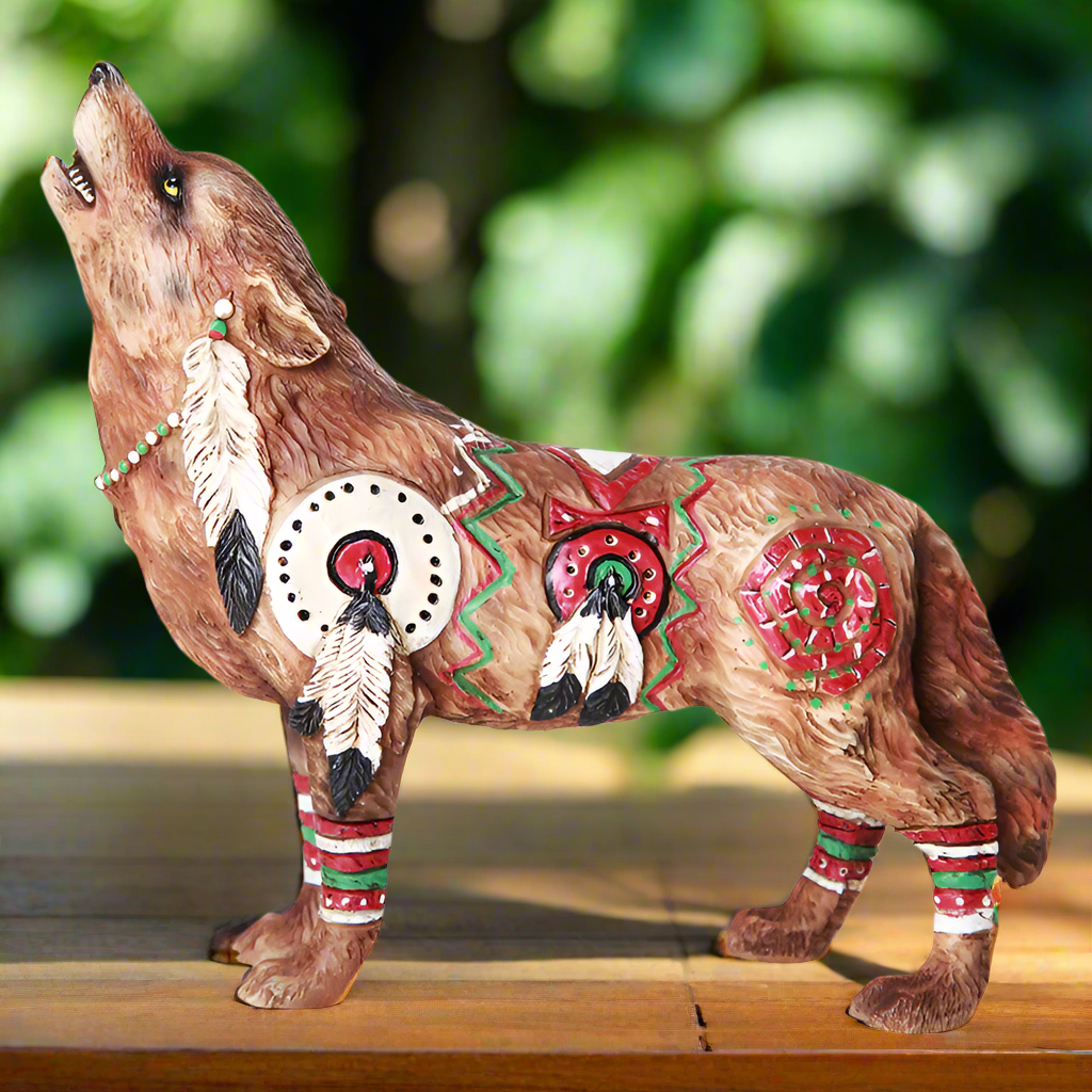 Spirit Wolf Statue 6.5 Inch - Multi CedarHill Country Market