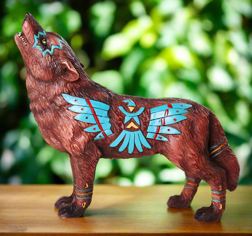 Spirit Wolf Statue 6.5 Inch - Multi CedarHill Country Market