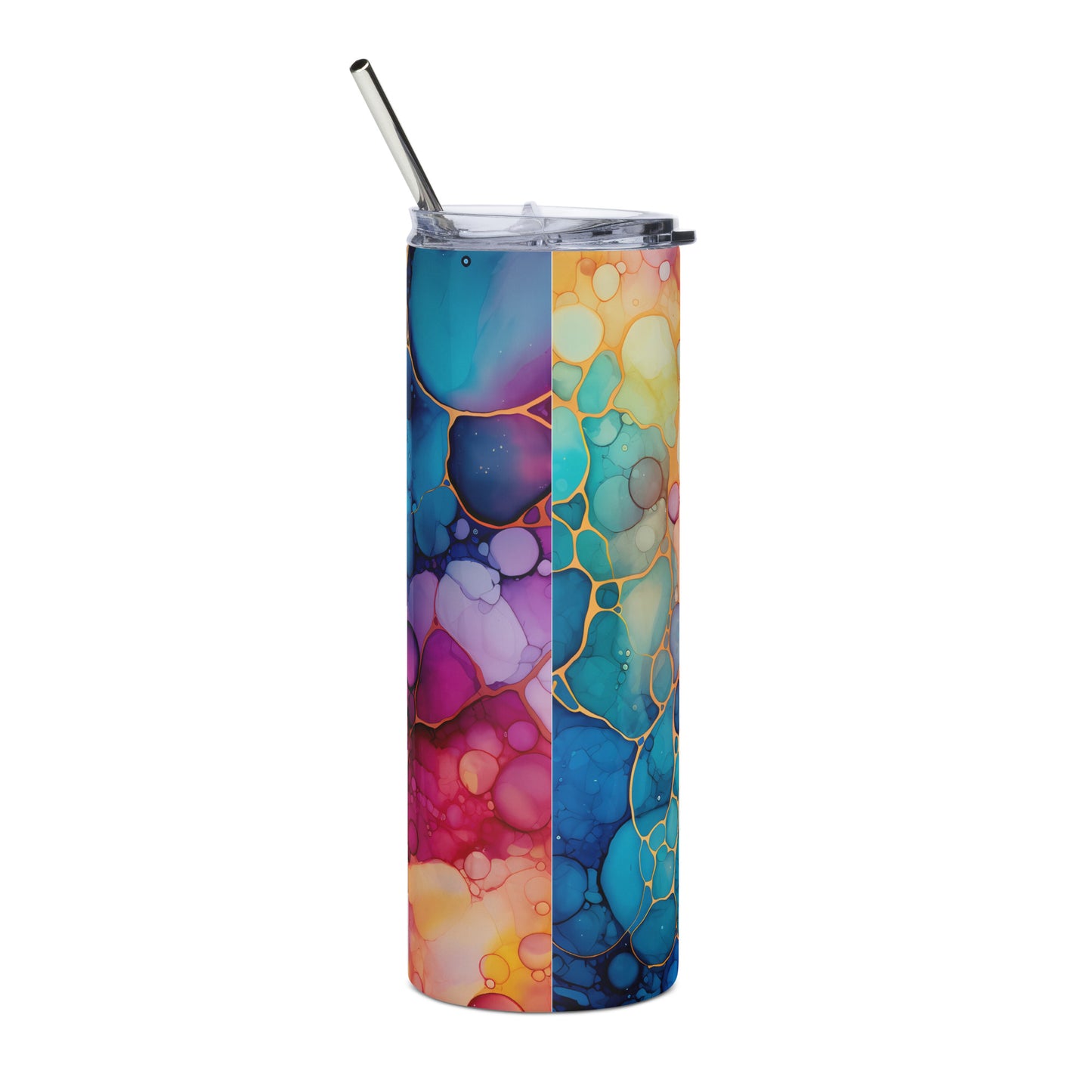 Alcohol Ink Explosion Stainless steel tumbler CedarHill Country Market