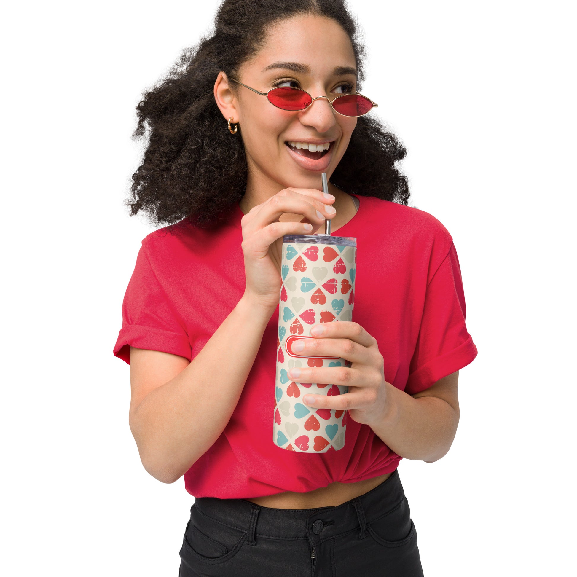 HEB Hearts Stainless steel tumbler CedarHill Country Market