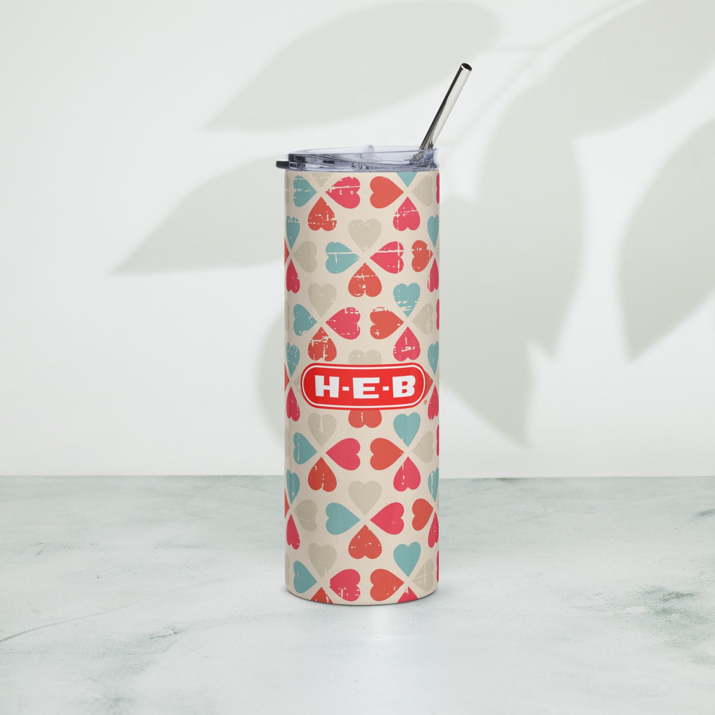 HEB Hearts Stainless steel tumbler CedarHill Country Market