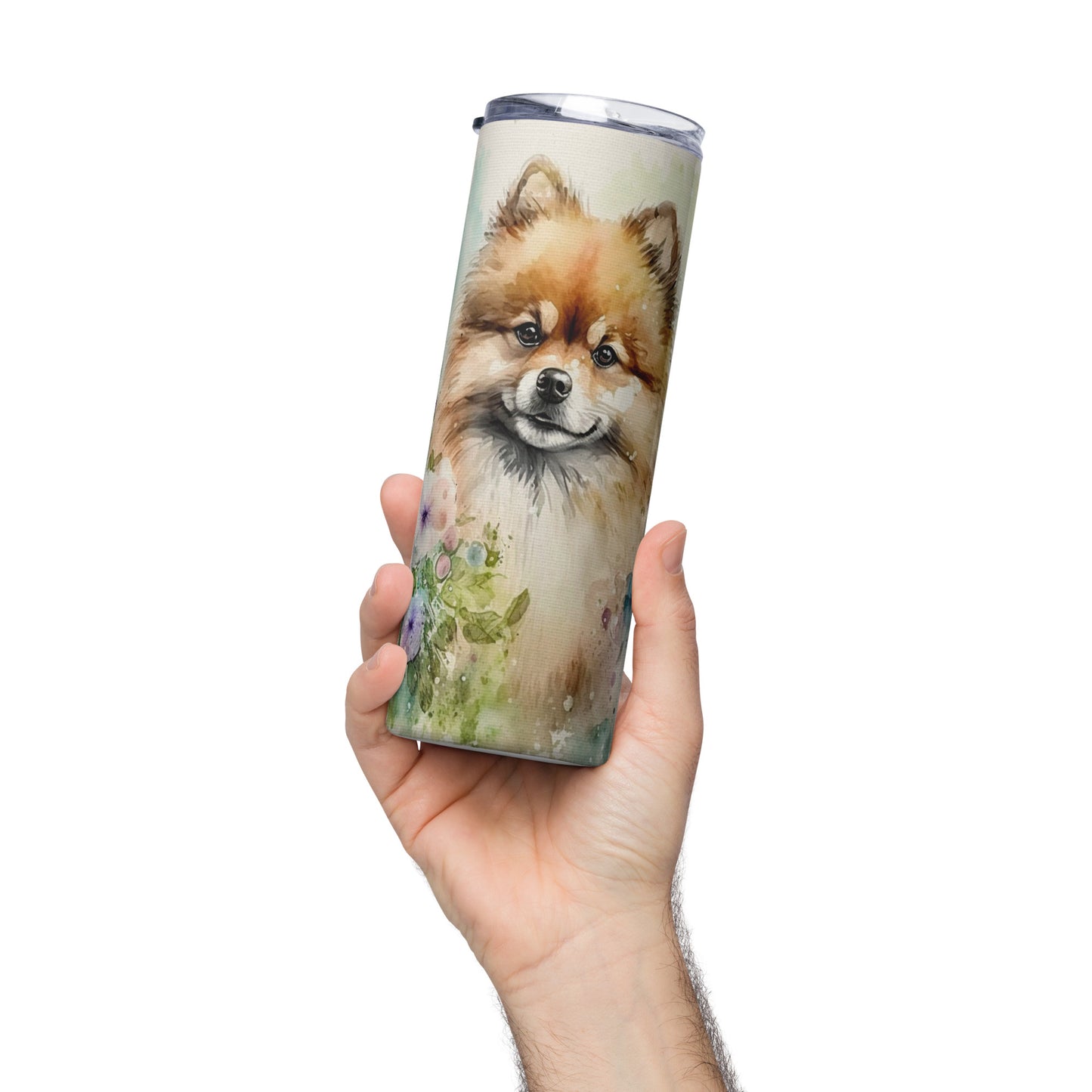 Golden Pomeranian Stainless steel tumbler CedarHill Country Market