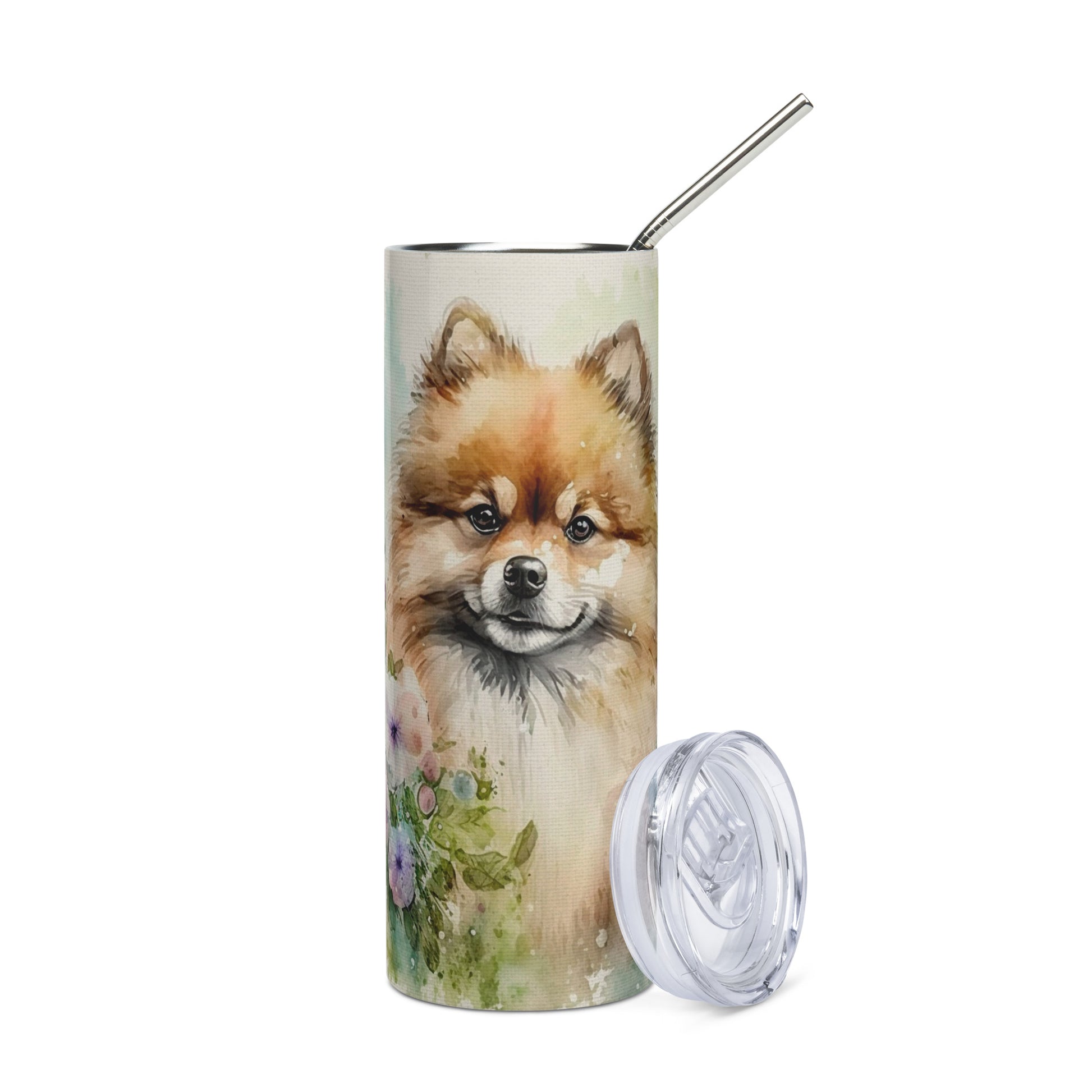 Golden Pomeranian Stainless steel tumbler CedarHill Country Market
