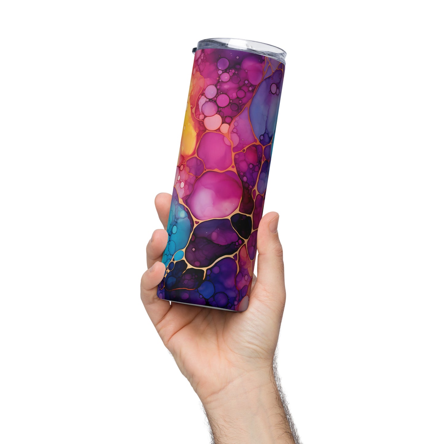 Alcohol Ink Explosion Stainless steel tumbler CedarHill Country Market