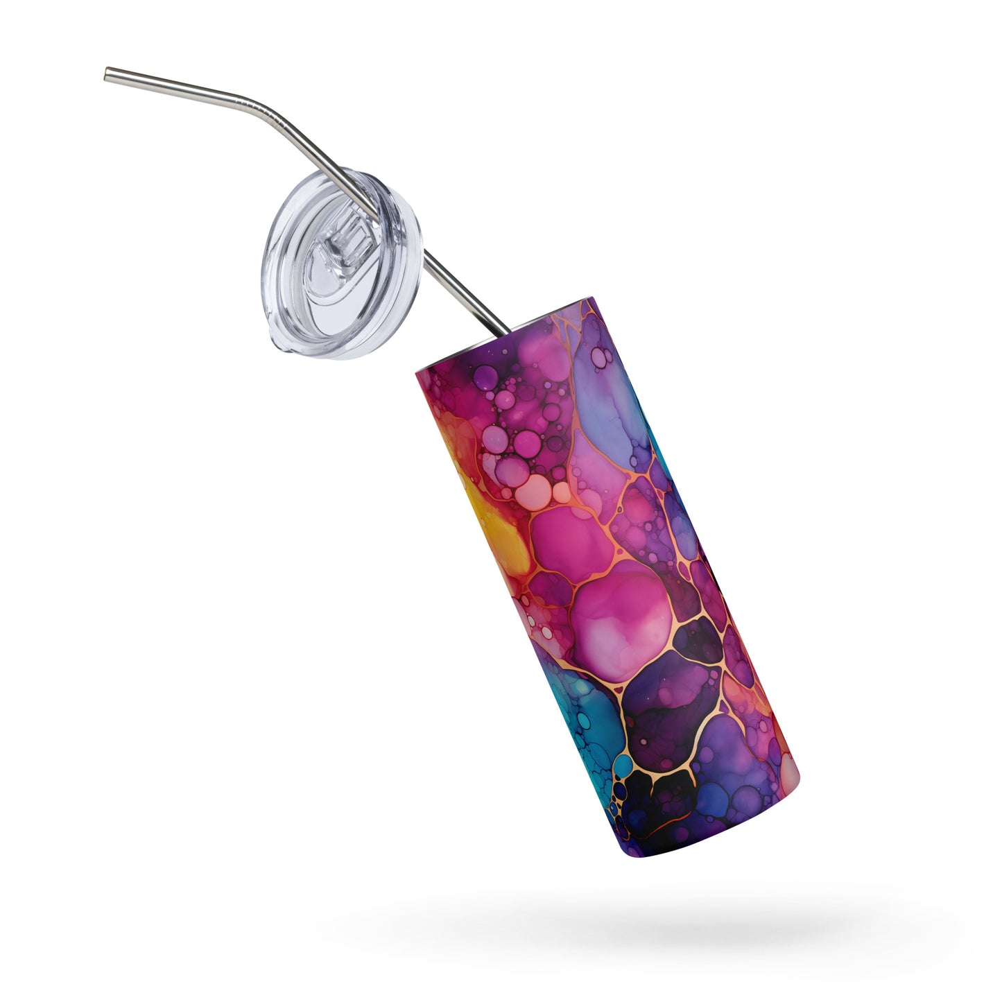 Alcohol Ink Explosion Stainless steel tumbler CedarHill Country Market