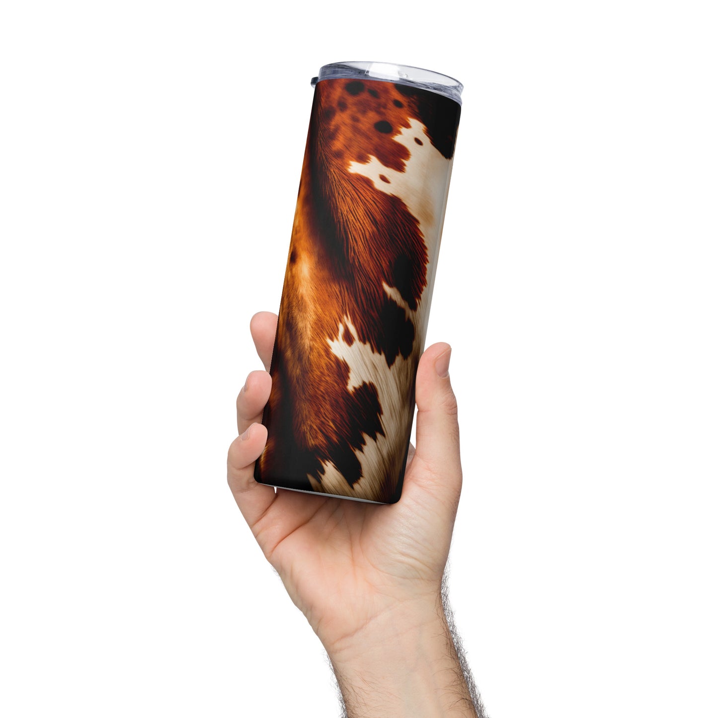 Cow Hide 3 D Print Stainless steel tumbler CedarHill Country Market
