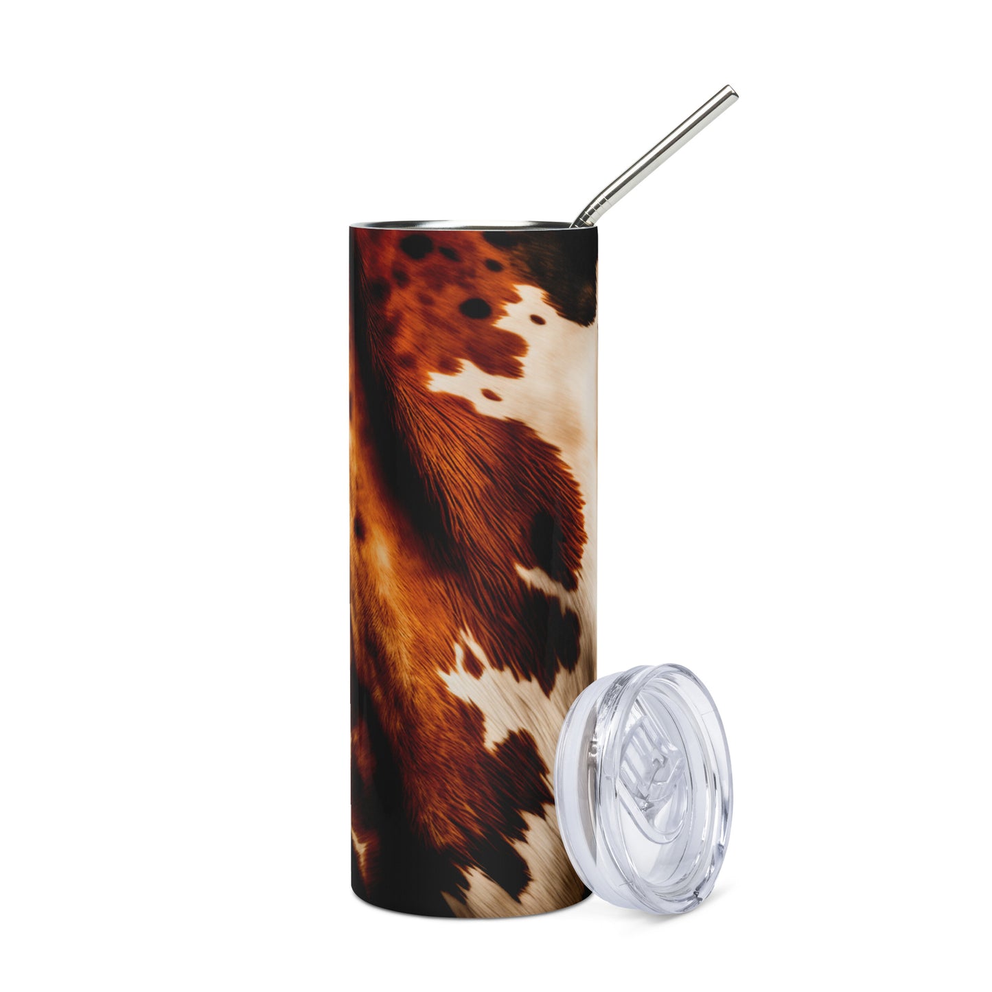 Cow Hide 3 D Print Stainless steel tumbler CedarHill Country Market
