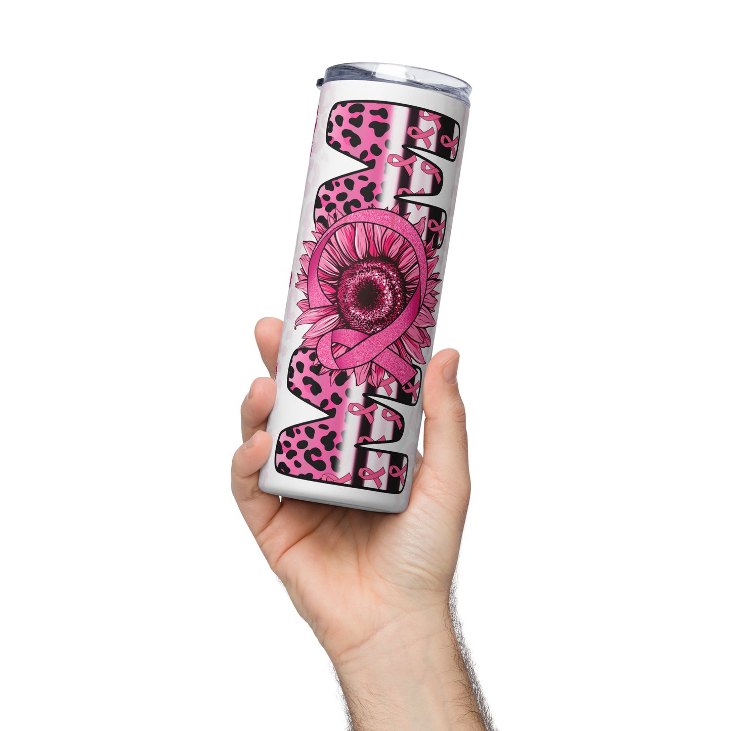 Breast Cancer Warrior MOM Stainless steel tumbler CedarHill Country Market