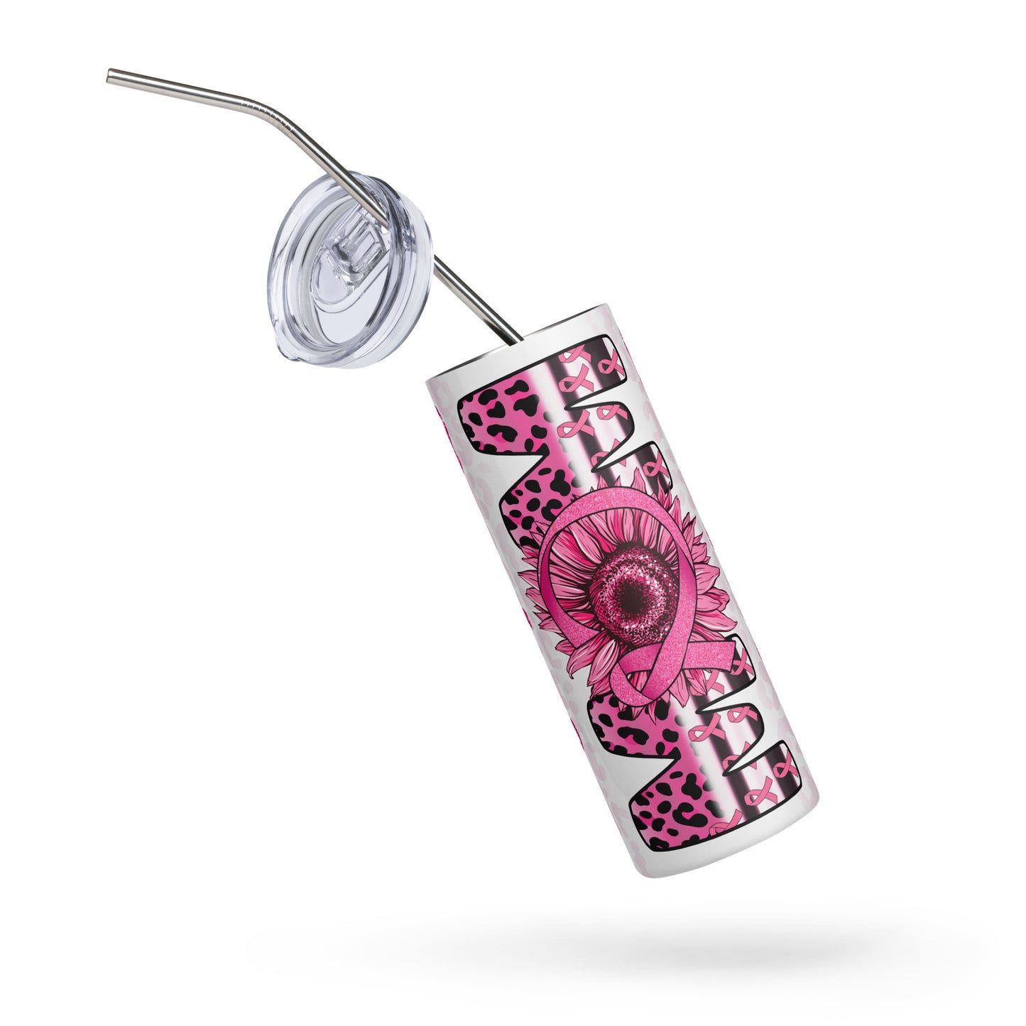 Breast Cancer Warrior MOM Stainless steel tumbler CedarHill Country Market