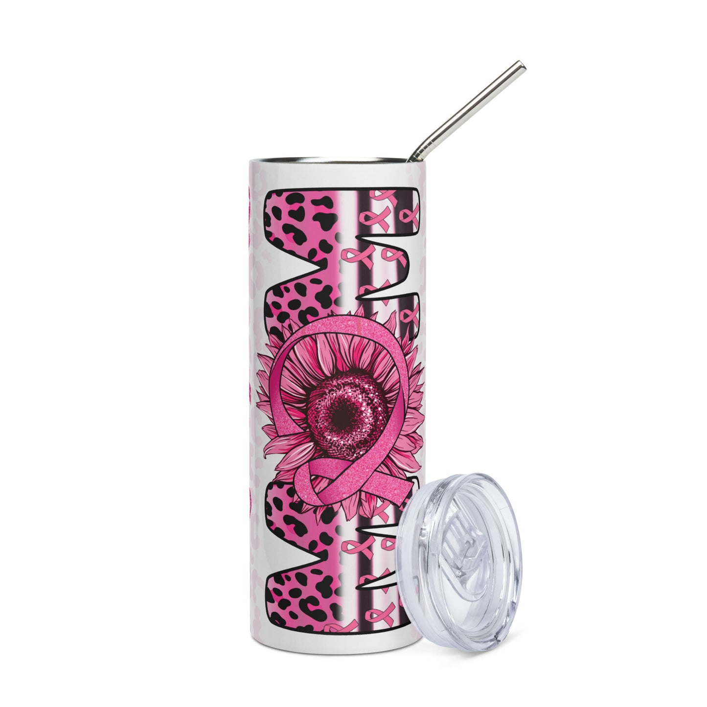 Breast Cancer Warrior MOM Stainless steel tumbler CedarHill Country Market