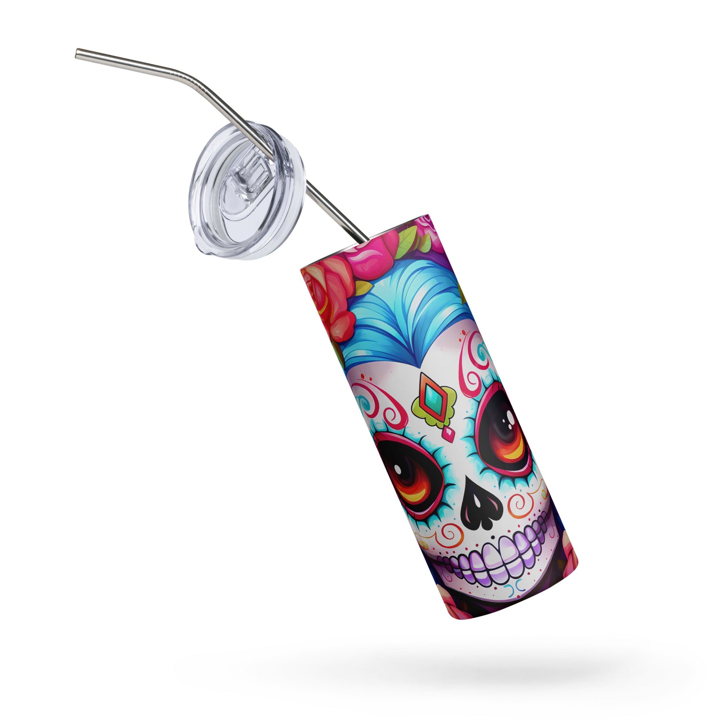 Day of the Dead Sugar Skull 02 Stainless steel tumbler CedarHill Country Market