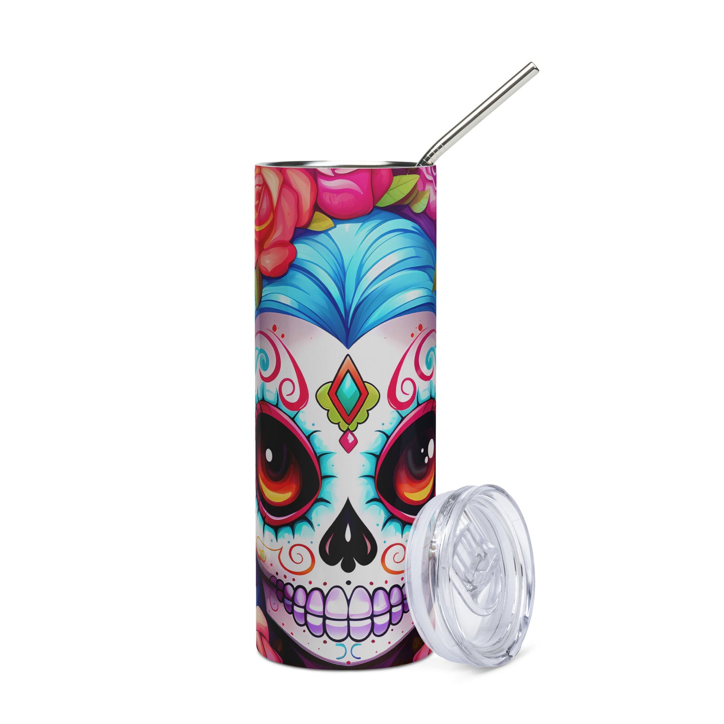Day of the Dead Sugar Skull 02 Stainless steel tumbler CedarHill Country Market