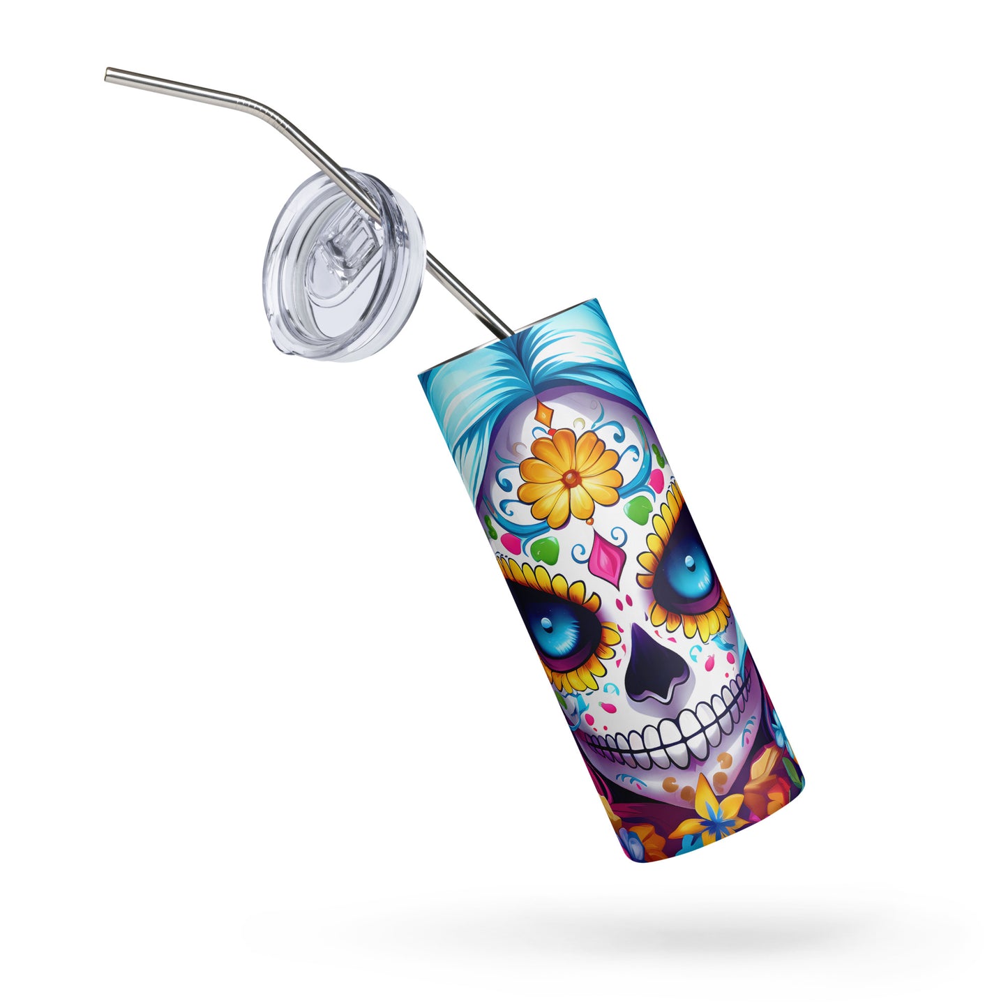 Day of the Dead Sugar Skulls 03 Stainless steel tumbler CedarHill Country Market