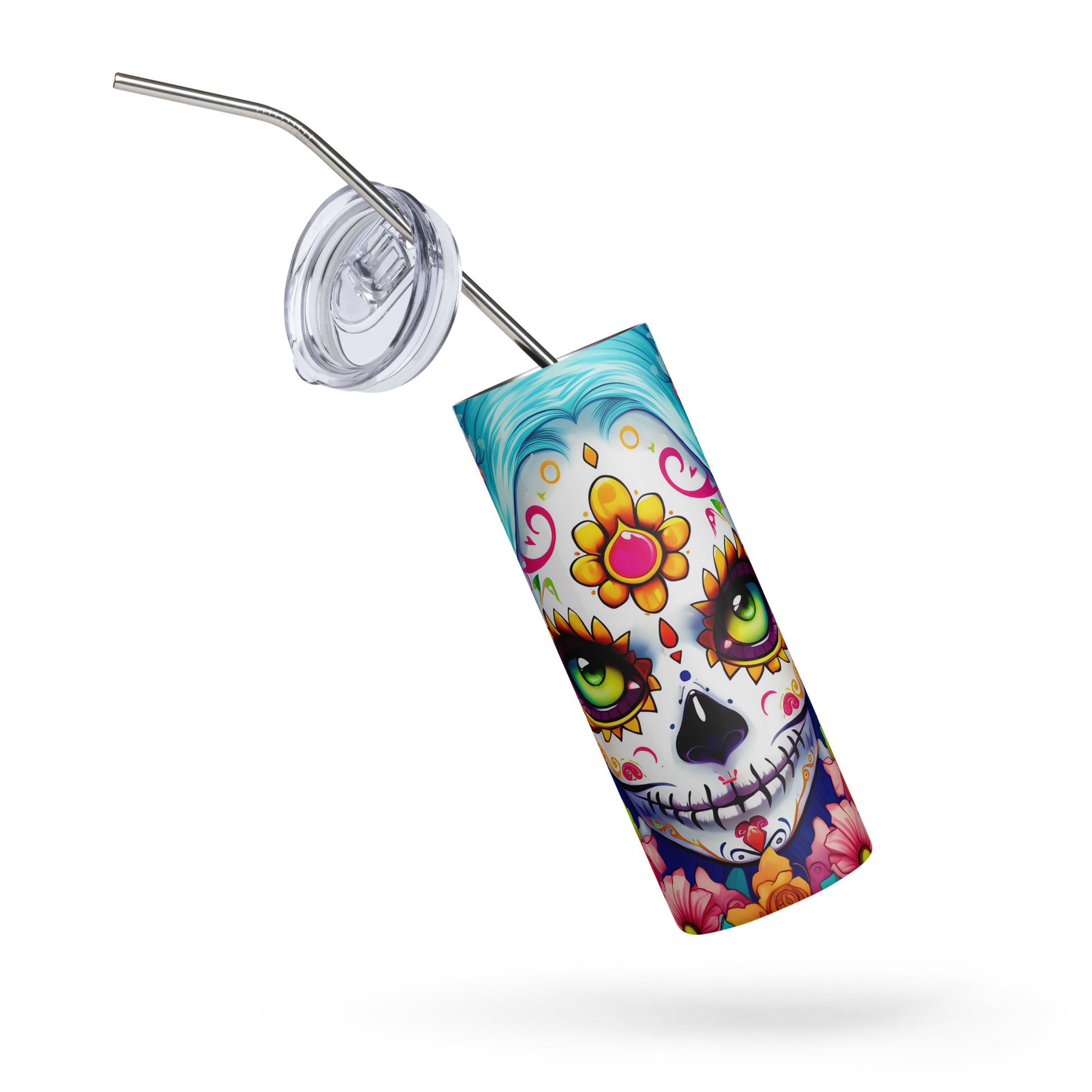 Day of the Dead Sugar Skull 04 Stainless steel tumbler CedarHill Country Market