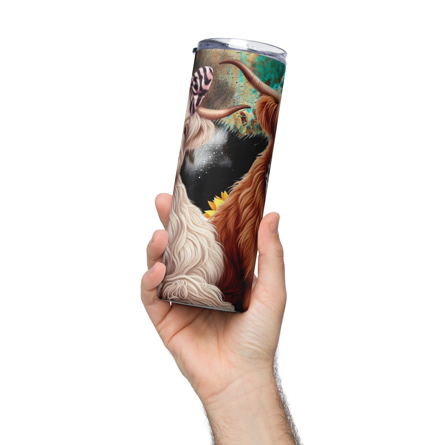 Perfect Pair Highland Cow 20 oz Stainless steel tumbler CedarHill Country Market