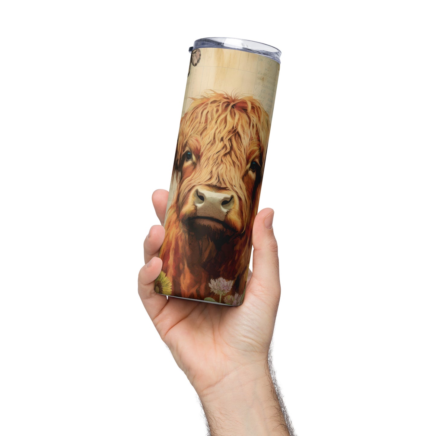 Butterflies and Cow Sweetness Stainless steel tumbler CedarHill Country Market