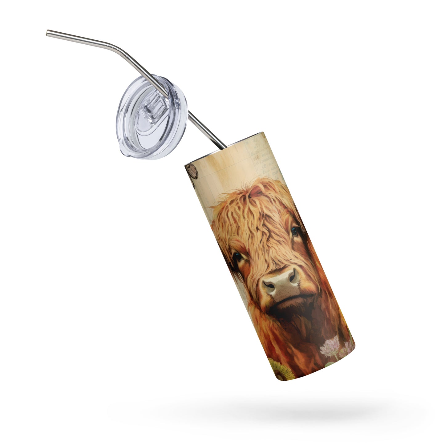 Butterflies and Cow Sweetness Stainless steel tumbler CedarHill Country Market