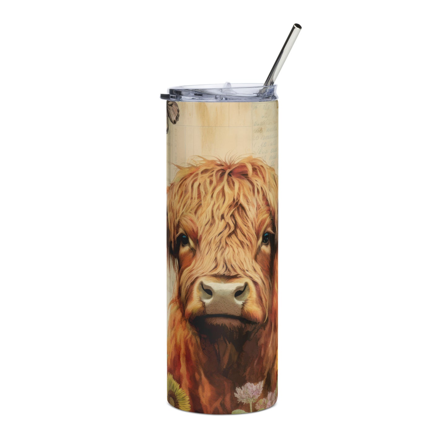 Butterflies and Cow Sweetness Stainless steel tumbler CedarHill Country Market
