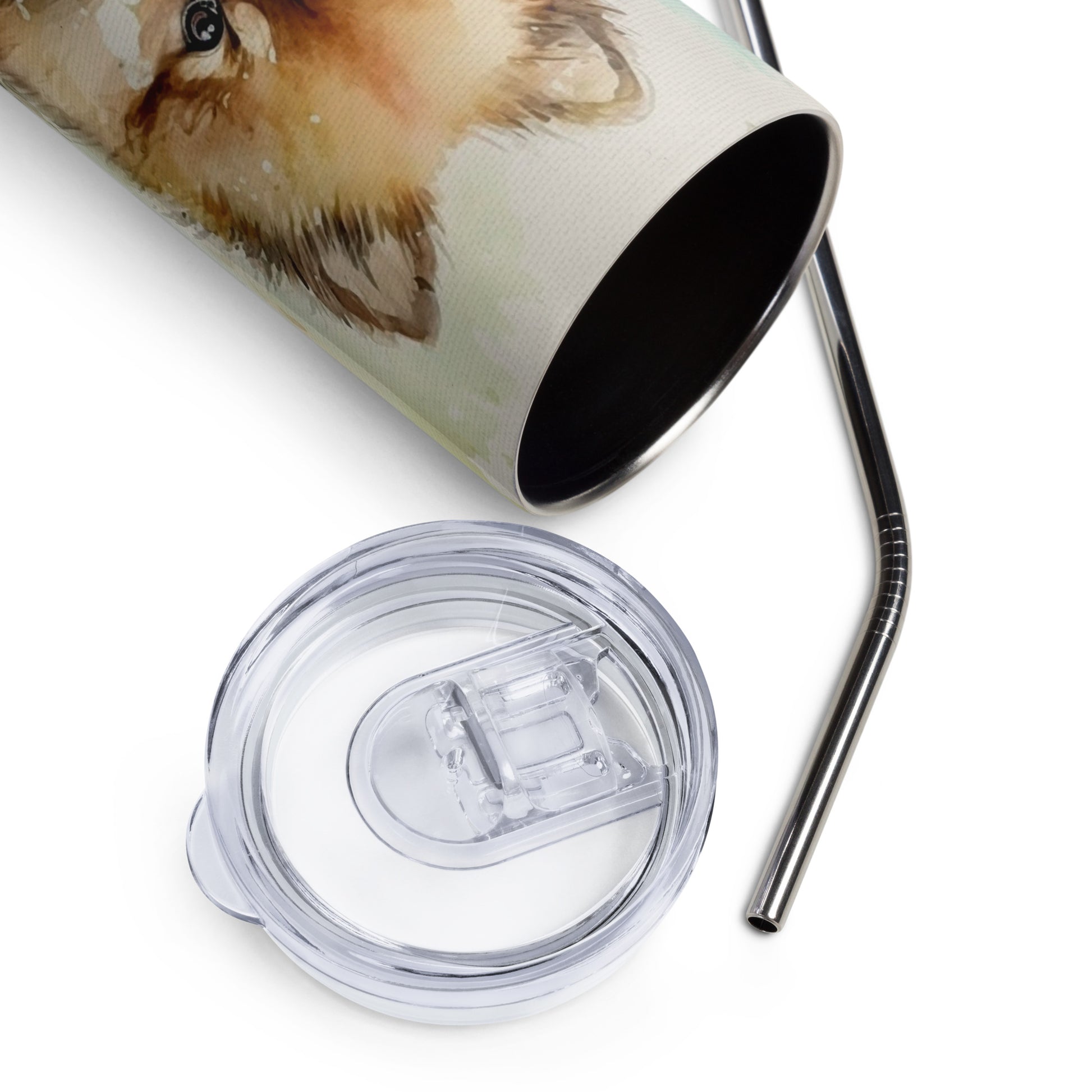 Golden Pomeranian Stainless steel tumbler CedarHill Country Market