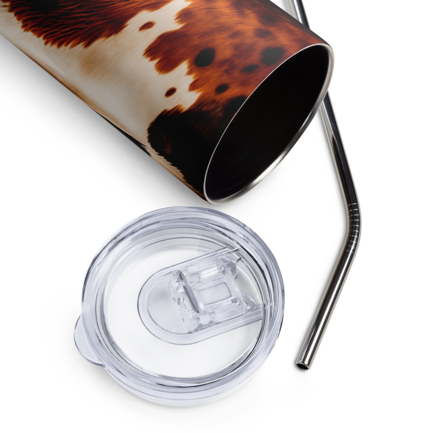 Cow Hide 3 D Print Stainless steel tumbler CedarHill Country Market