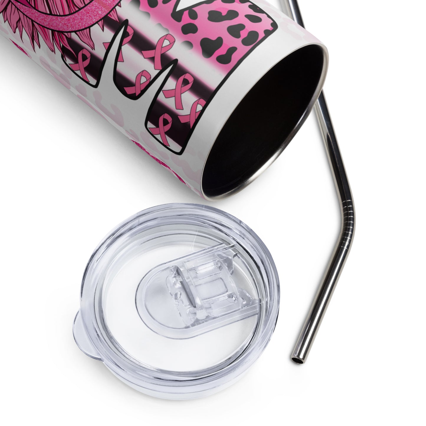 Breast Cancer Warrior MOM Stainless steel tumbler CedarHill Country Market
