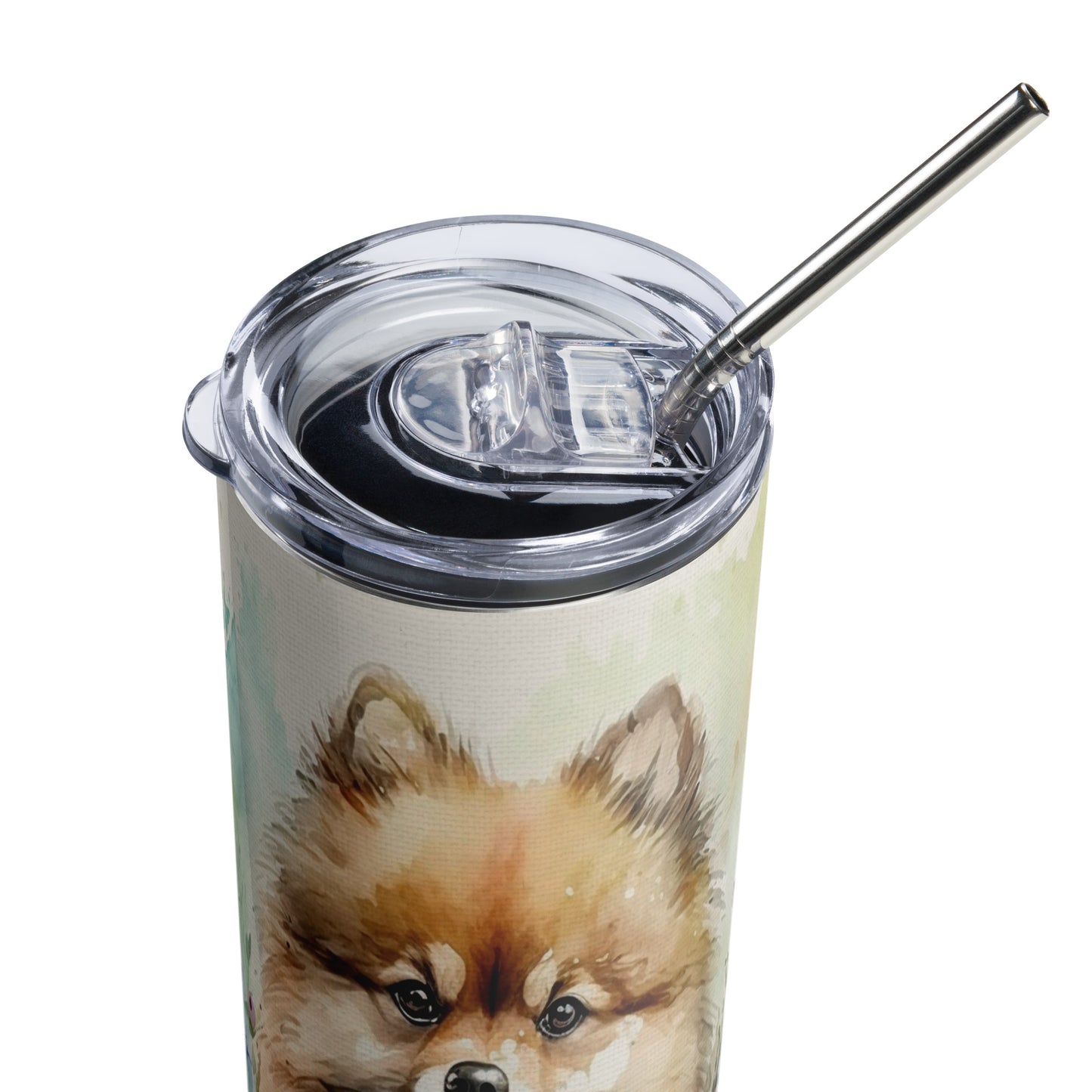 Golden Pomeranian Stainless steel tumbler CedarHill Country Market