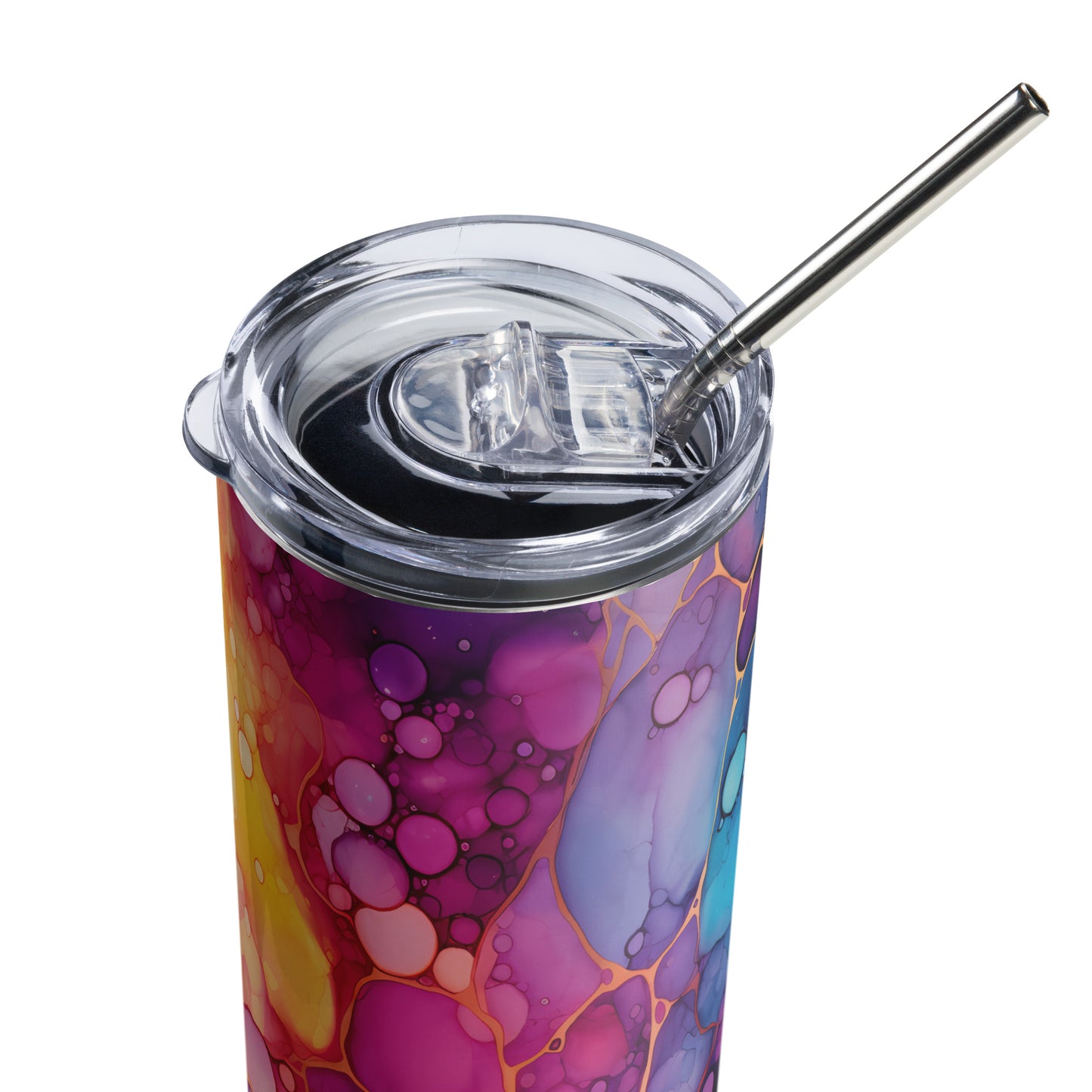 Alcohol Ink Explosion Stainless steel tumbler CedarHill Country Market