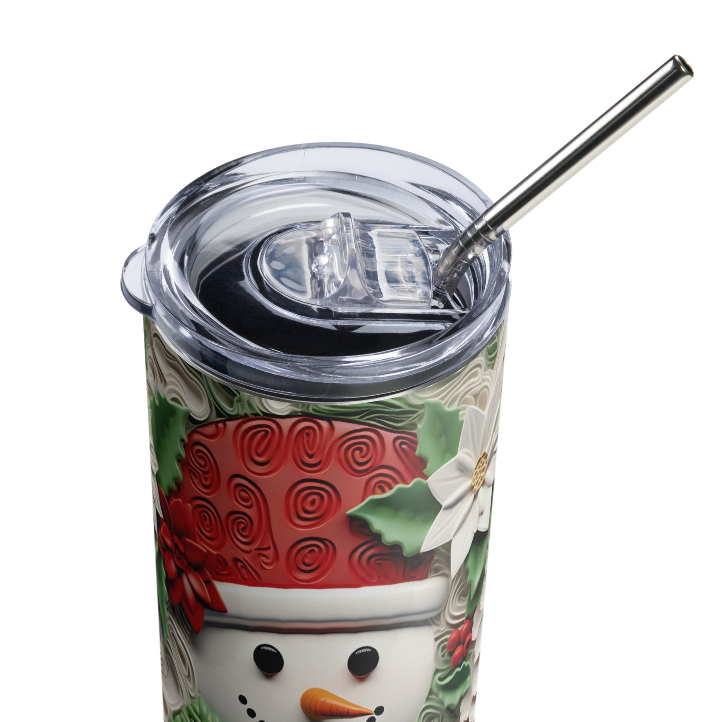 Christmas 3D Snowman 20 oz Stainless steel tumbler CedarHill Country Market