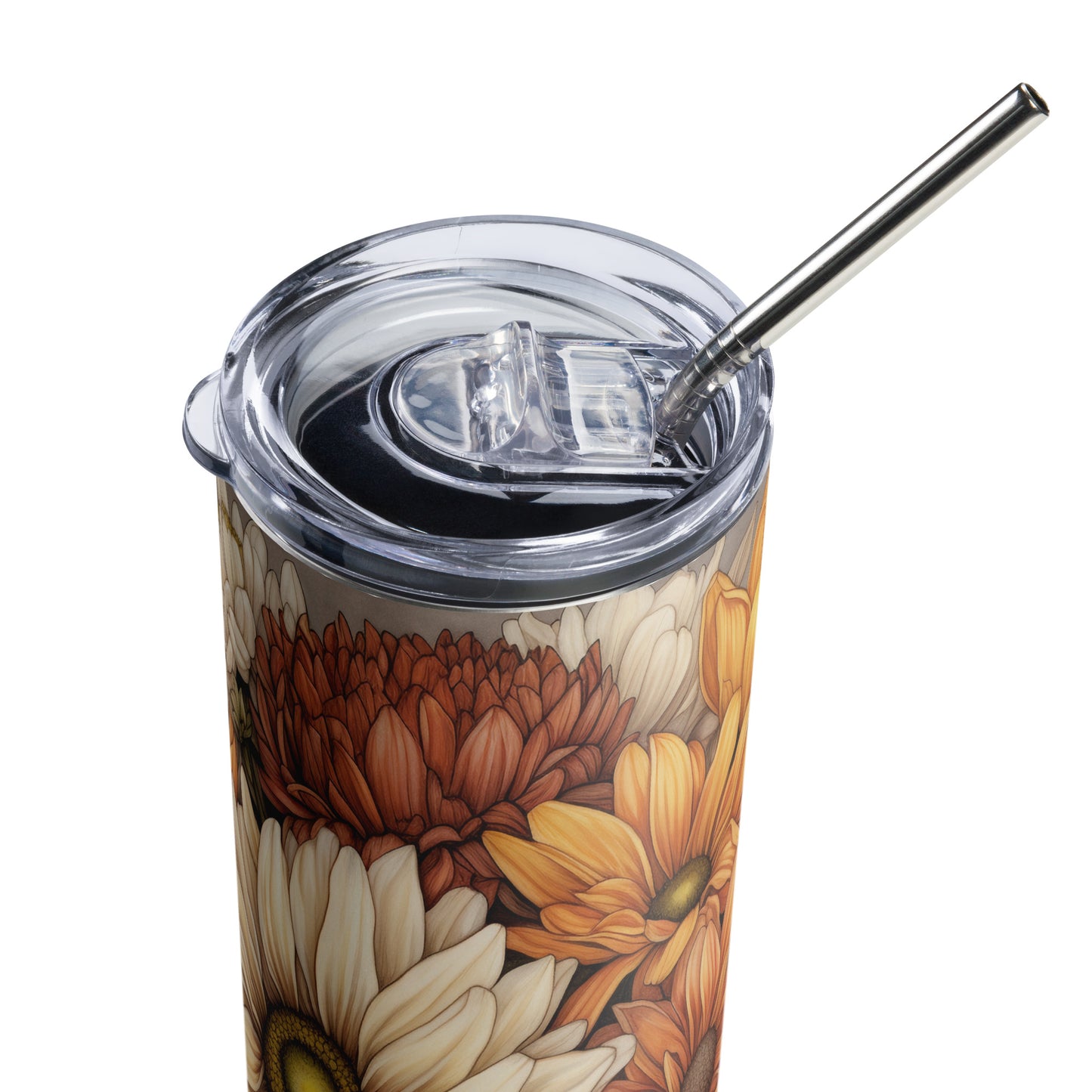 Fall Mums in Bloom Stainless steel tumbler CedarHill Country Market