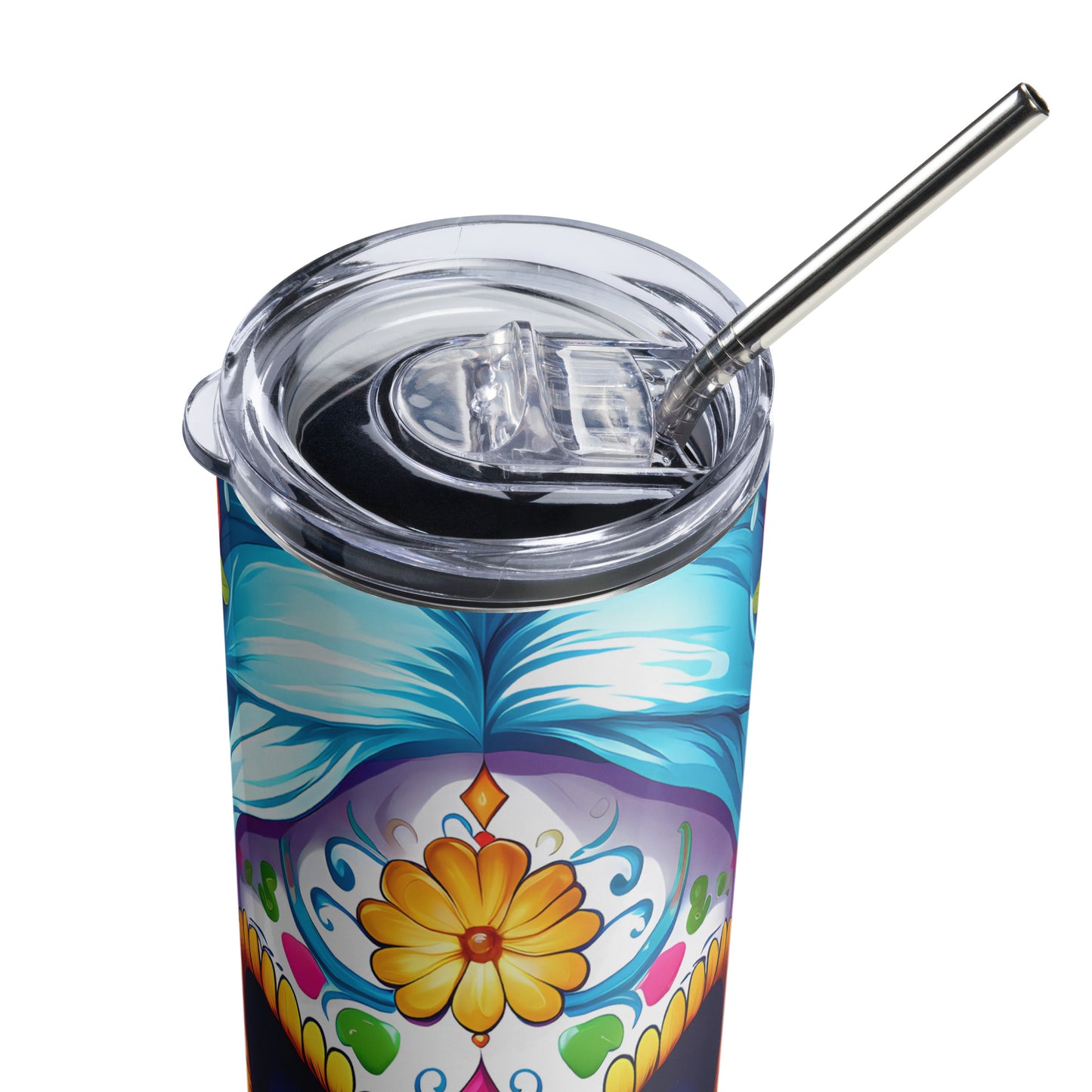 Day of the Dead Sugar Skulls 03 Stainless steel tumbler CedarHill Country Market