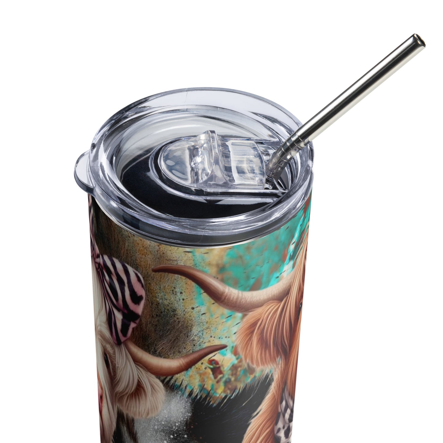 Perfect Pair Highland Cow 20 oz Stainless steel tumbler CedarHill Country Market