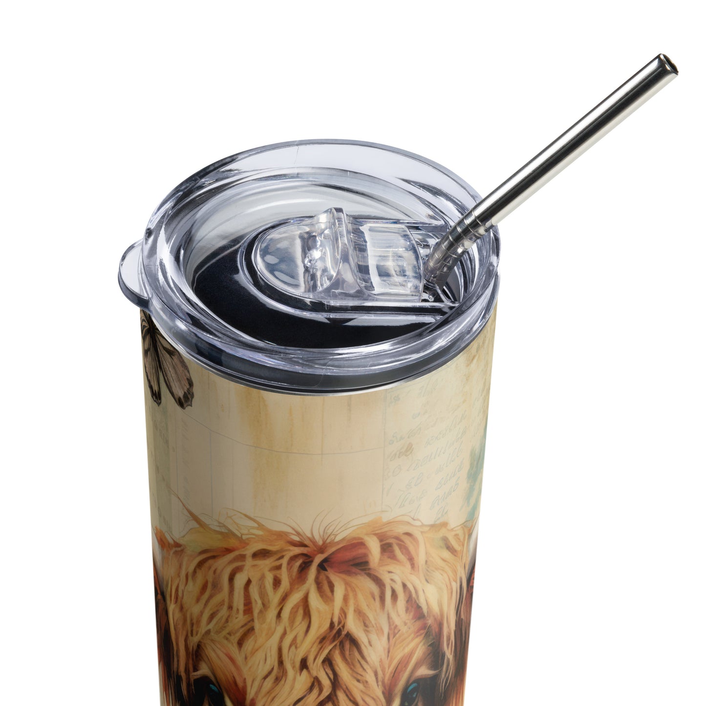 Butterflies and Cow Sweetness Stainless steel tumbler CedarHill Country Market