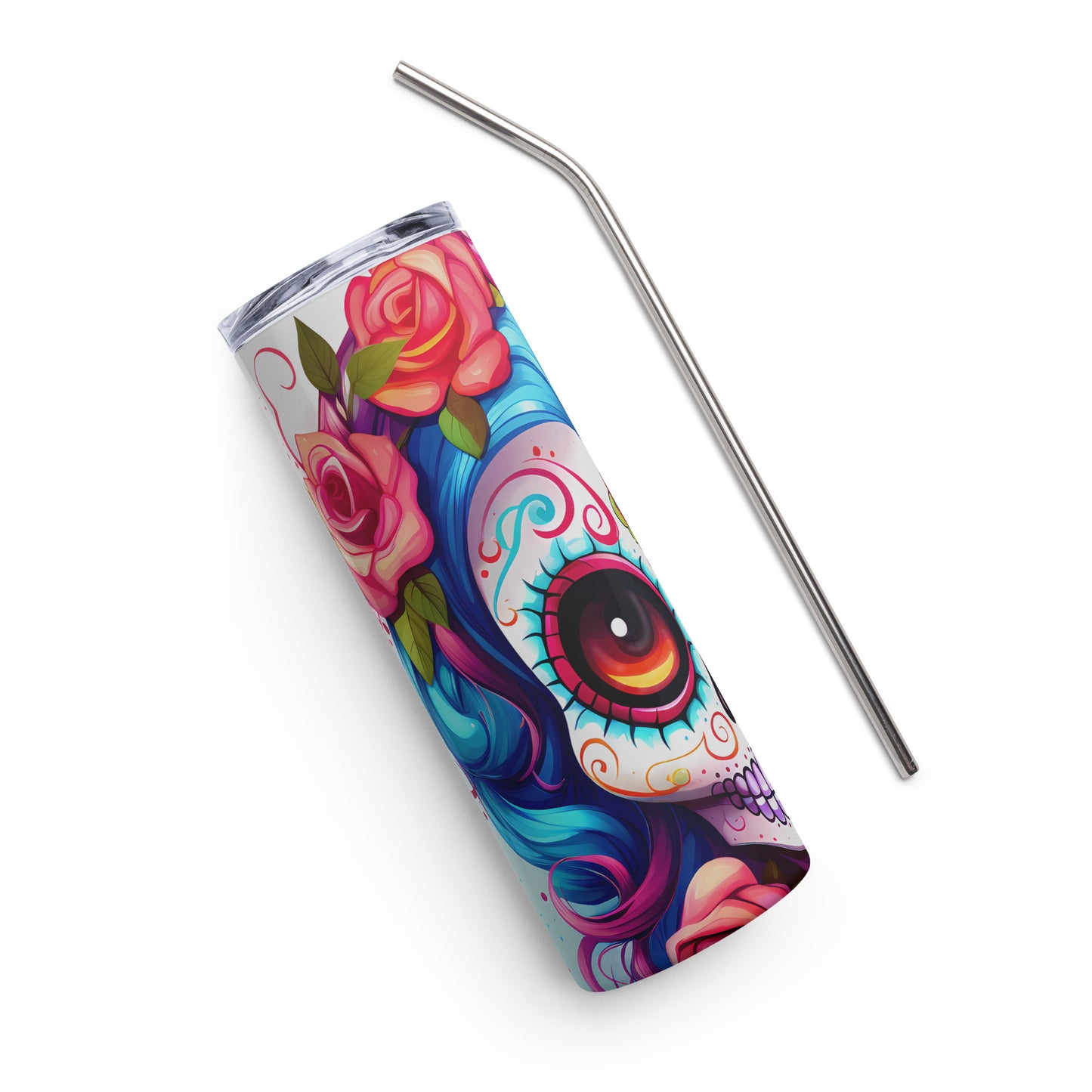 Day of the Dead Sugar Skull 02 Stainless steel tumbler CedarHill Country Market