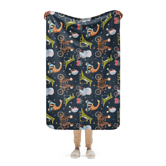 Circus Traffic Jam All Over Printed Sherpa Baby/Kids blanket CedarHill Country Market