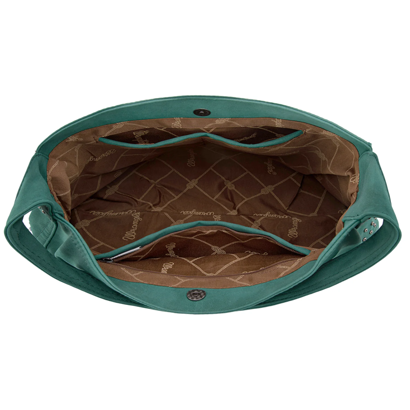 Fringe Studded Hobo Bag- Turquoise with Card Wallet No. 420 Cedar Hill Country Market