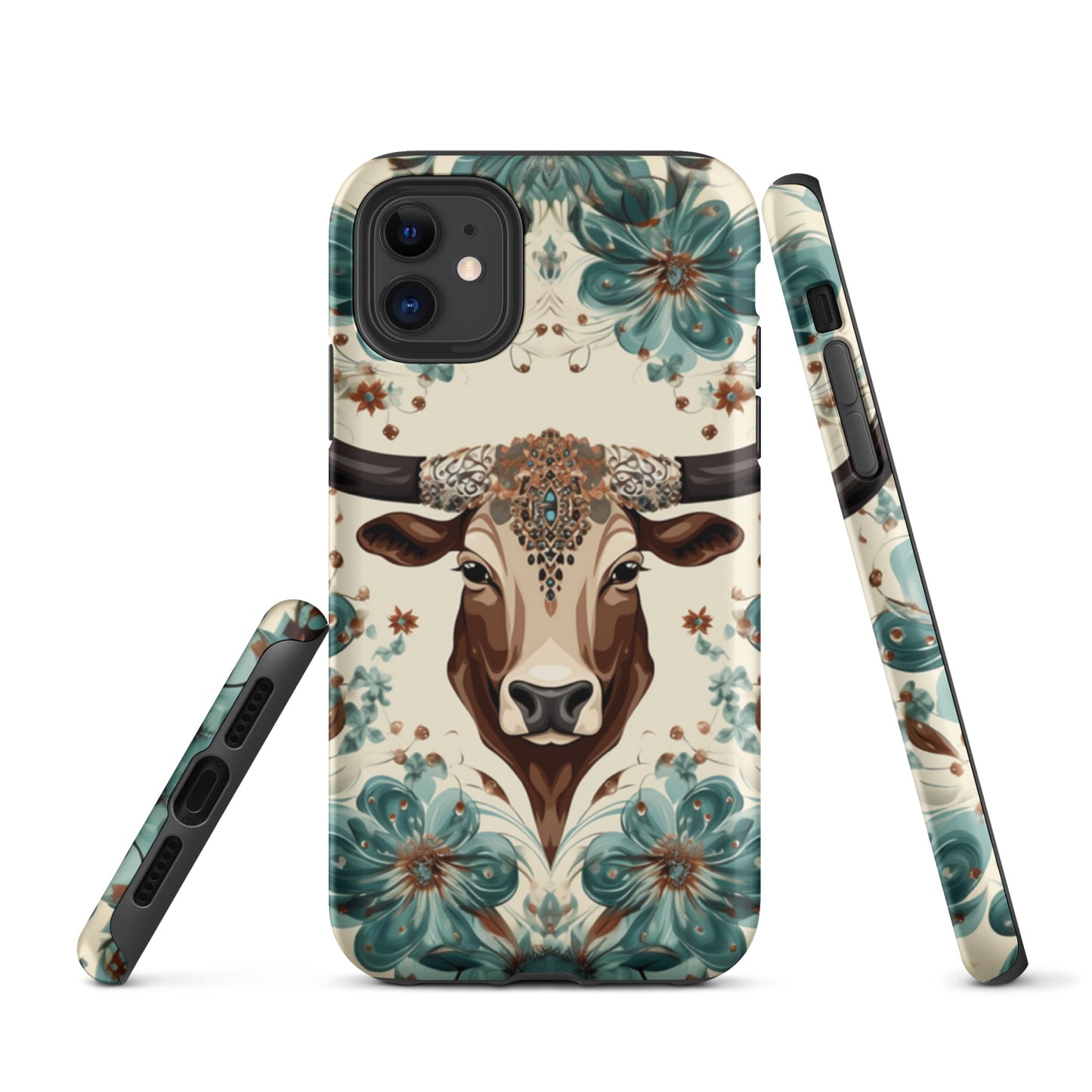 Rancho Rose Bull Head Western Tough Case for iPhone® CedarHill Country Market