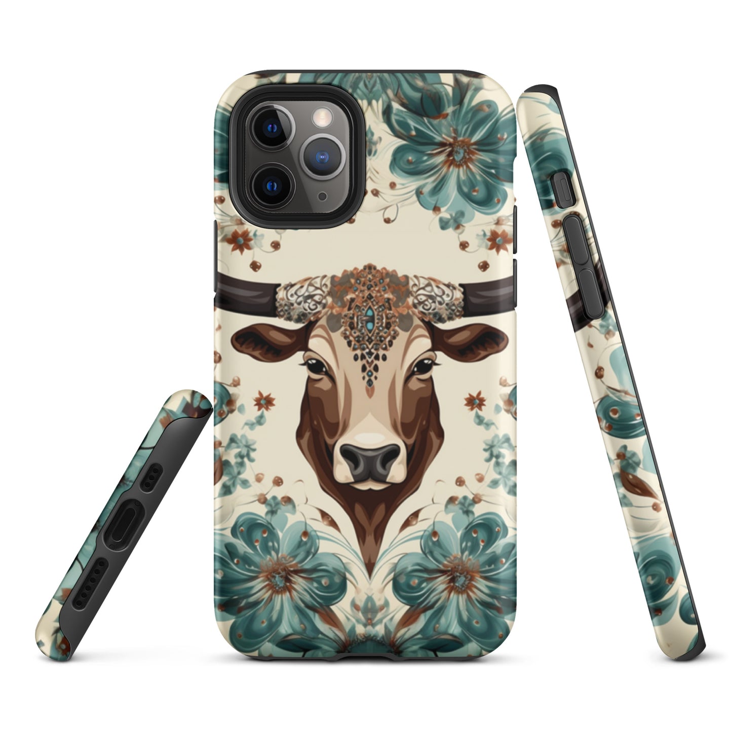 Rancho Rose Bull Head Western Tough Case for iPhone® CedarHill Country Market