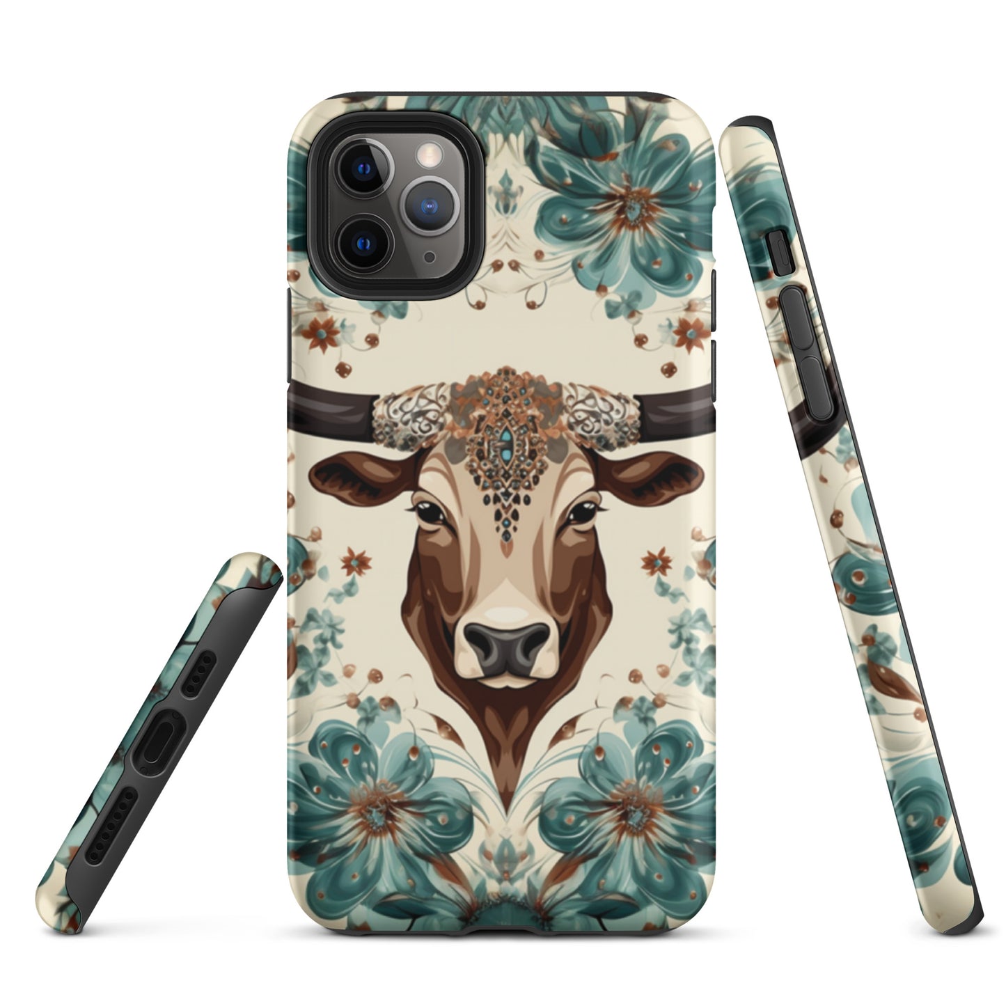 Rancho Rose Bull Head Western Tough Case for iPhone® CedarHill Country Market