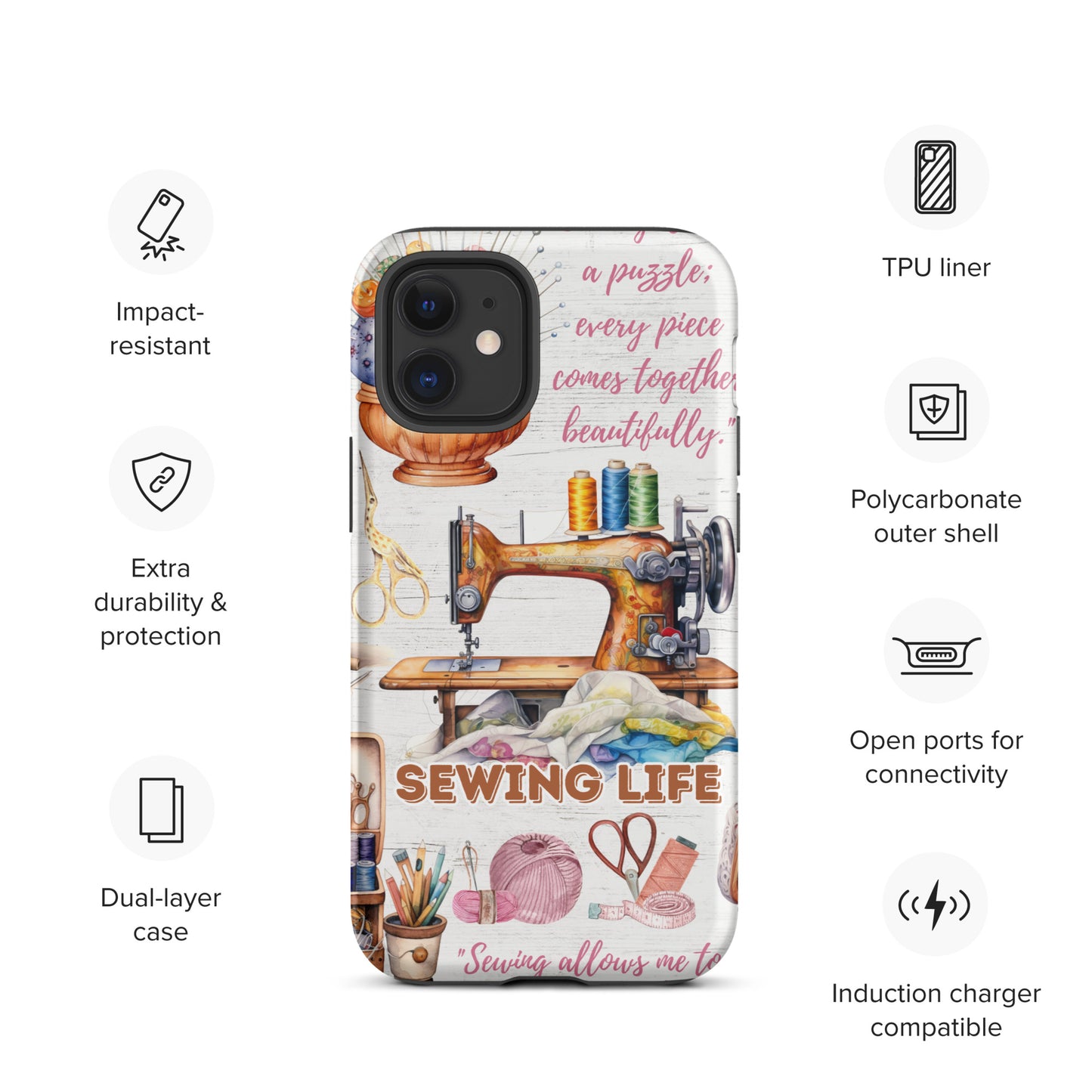 Sewing Life Themed Tough Case for iPhone® CedarHill Country Market