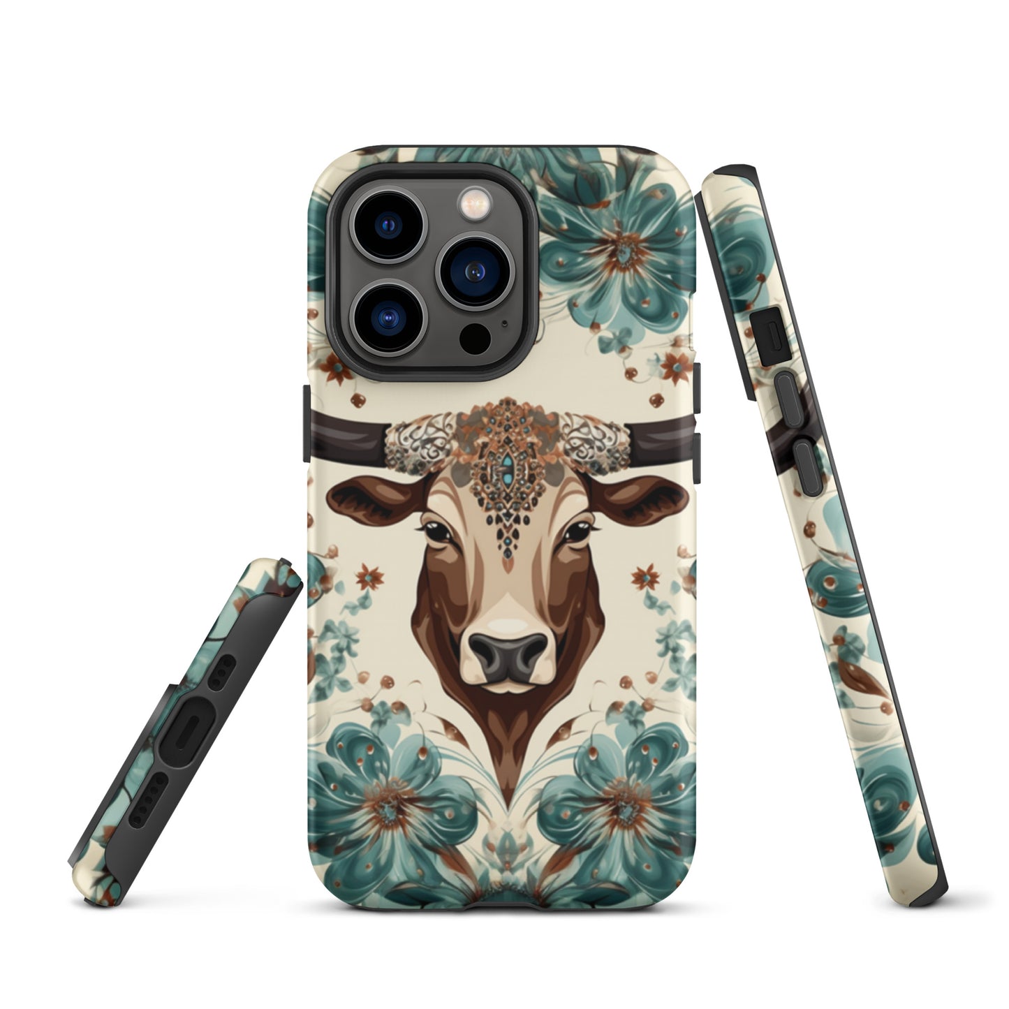 Rancho Rose Bull Head Western Tough Case for iPhone® CedarHill Country Market