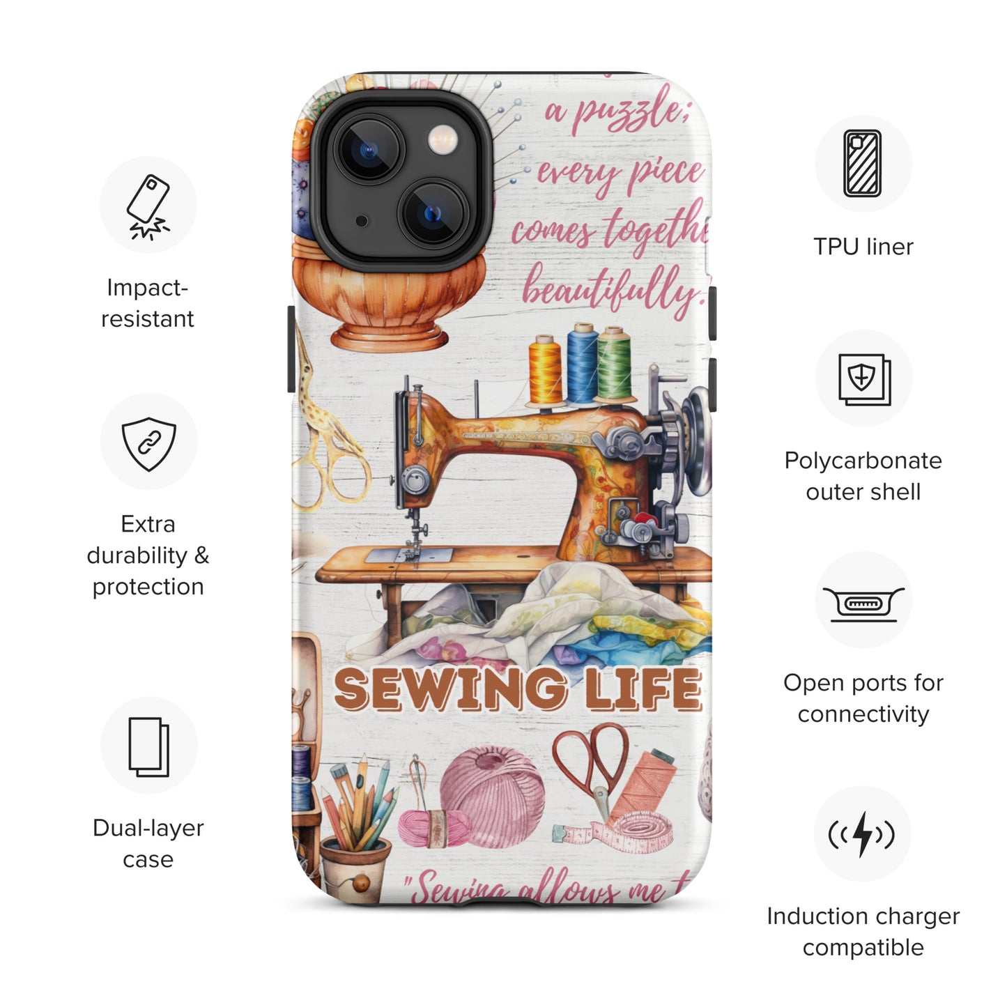 Sewing Life Themed Tough Case for iPhone® CedarHill Country Market
