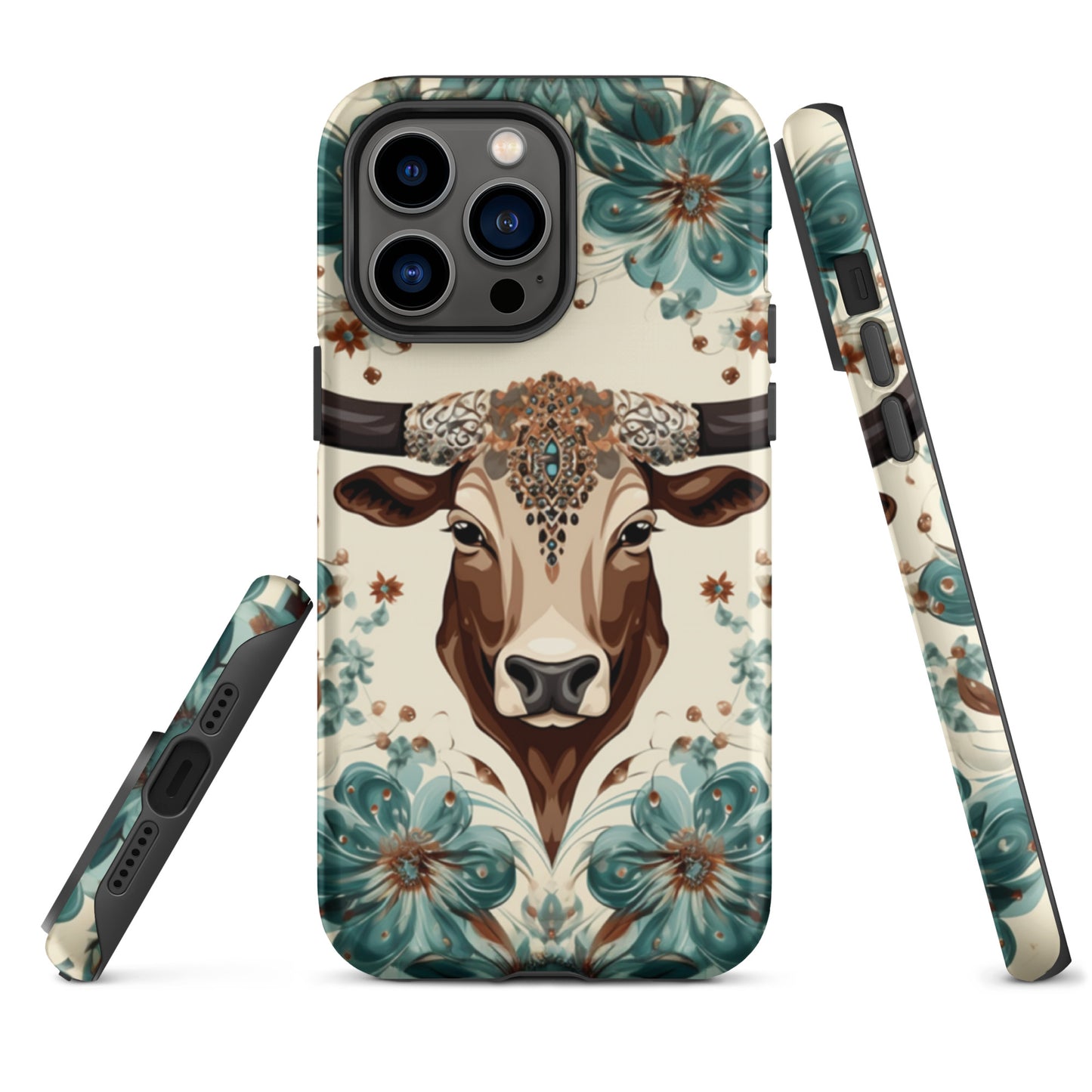 Rancho Rose Bull Head Western Tough Case for iPhone® CedarHill Country Market