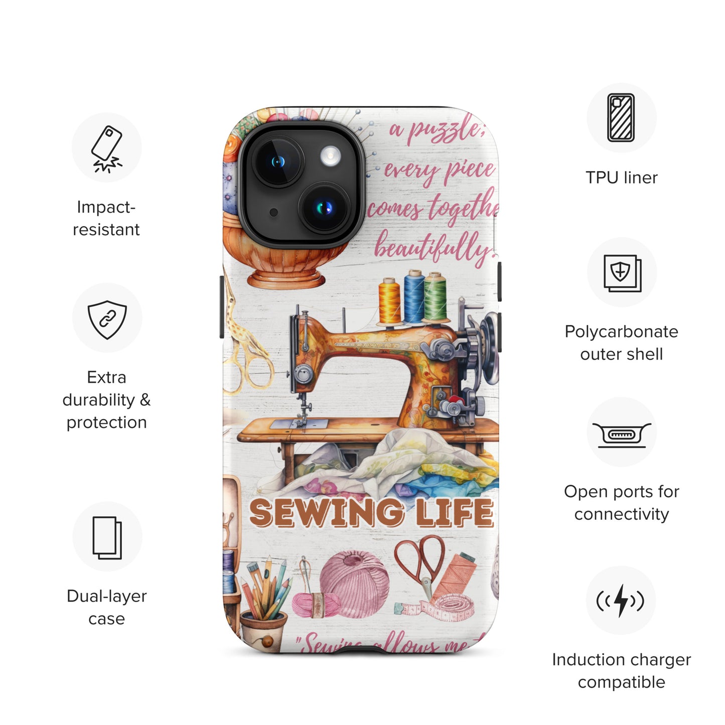 Sewing Life Themed Tough Case for iPhone® CedarHill Country Market
