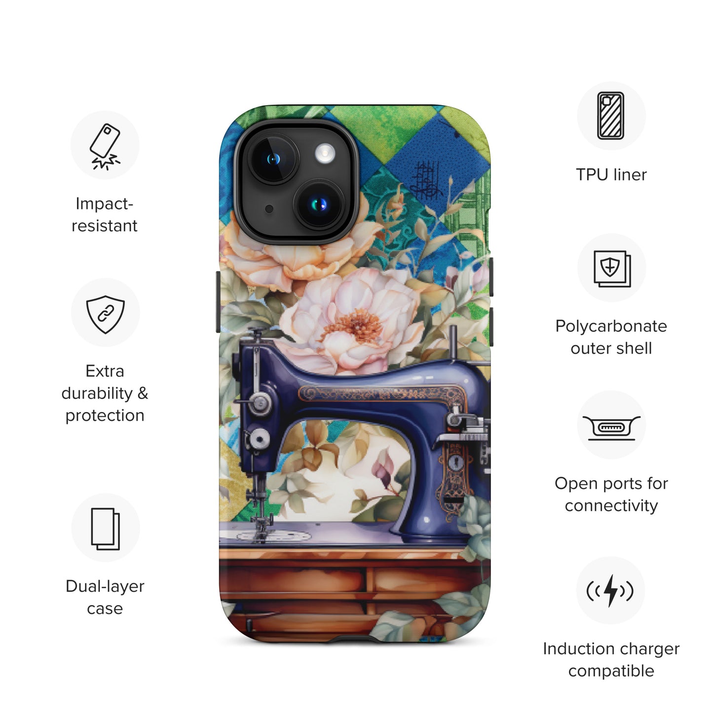 Sewing is my Therapy Tough Case for iPhone® CedarHill Country Market