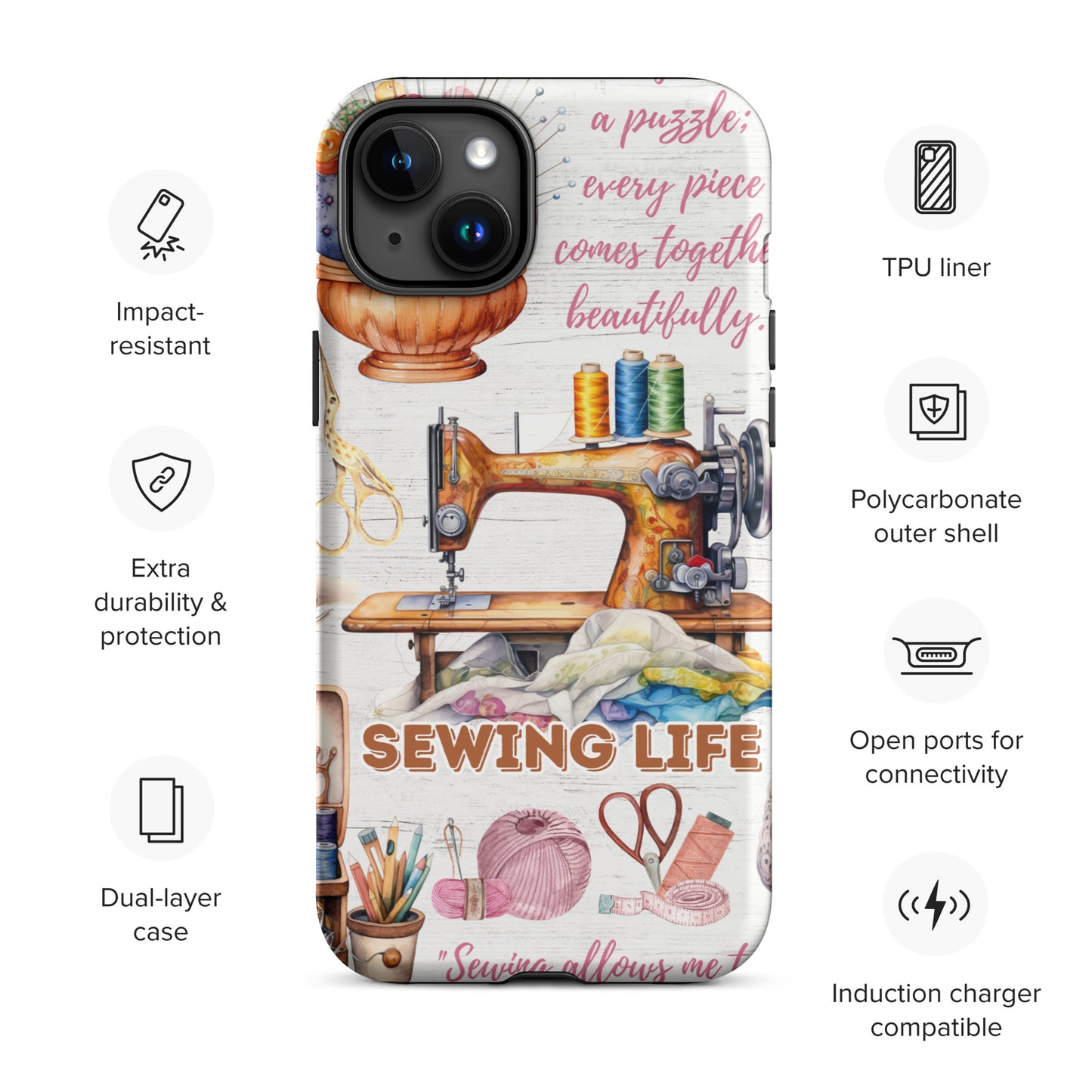 Sewing Life Themed Tough Case for iPhone® CedarHill Country Market