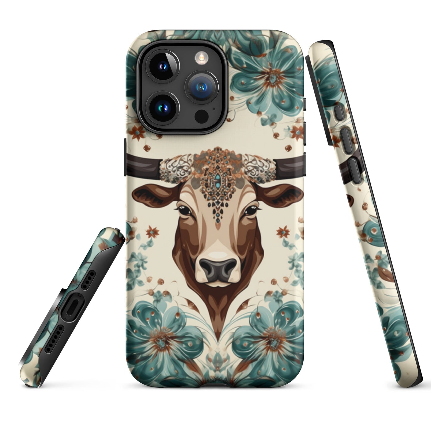 Rancho Rose Bull Head Western Tough Case for iPhone® CedarHill Country Market