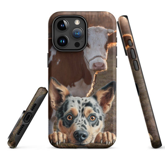 Australian Shepherd Cow Print Peeker Cell Phone Cover CedarHill Country Market