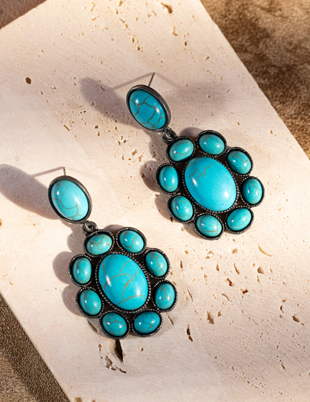 Rustic Couture's Bohemian Oval Concho Earring Cedar Hill Country Market